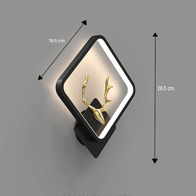 Aluminium Deer Pendant Light – Black Decorative Ceiling Lamp For Living Room & Bedroom (Pack of 2)