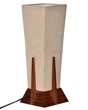 14 Inch Wooden Table Lamp for Bedroom & Living Room โ Bedside & Side Table Lamp (Without Bulb)