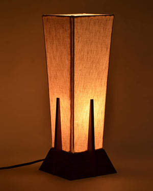 14 Inch Wooden Table Lamp for Bedroom & Living Room โ Bedside & Side Table Lamp (Without Bulb)