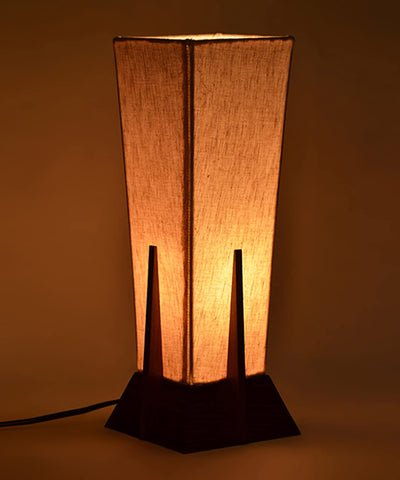 14 Inch Wooden Table Lamp for Bedroom & Living Room โ Bedside & Side Table Lamp (Without Bulb)