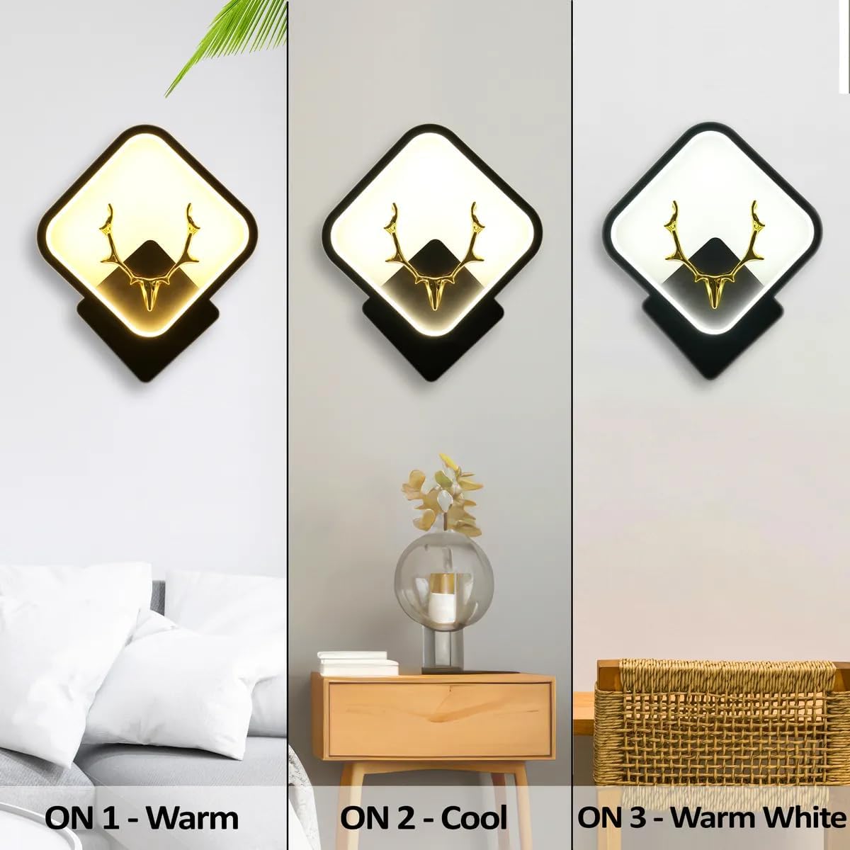 Aluminium Deer Pendant Light – Black Decorative Ceiling Lamp For Living Room & Bedroom (Pack of 2)