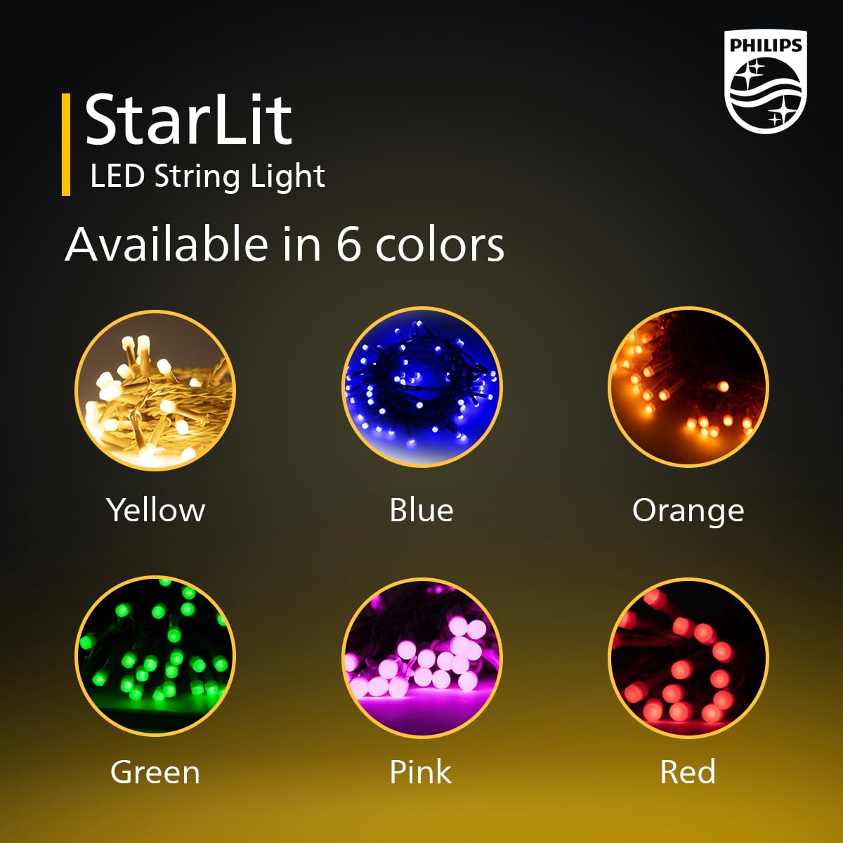 Starlit 12M LED String Light – 72 LEDs Warm White Decorative Lights For Festivals & Home Decor