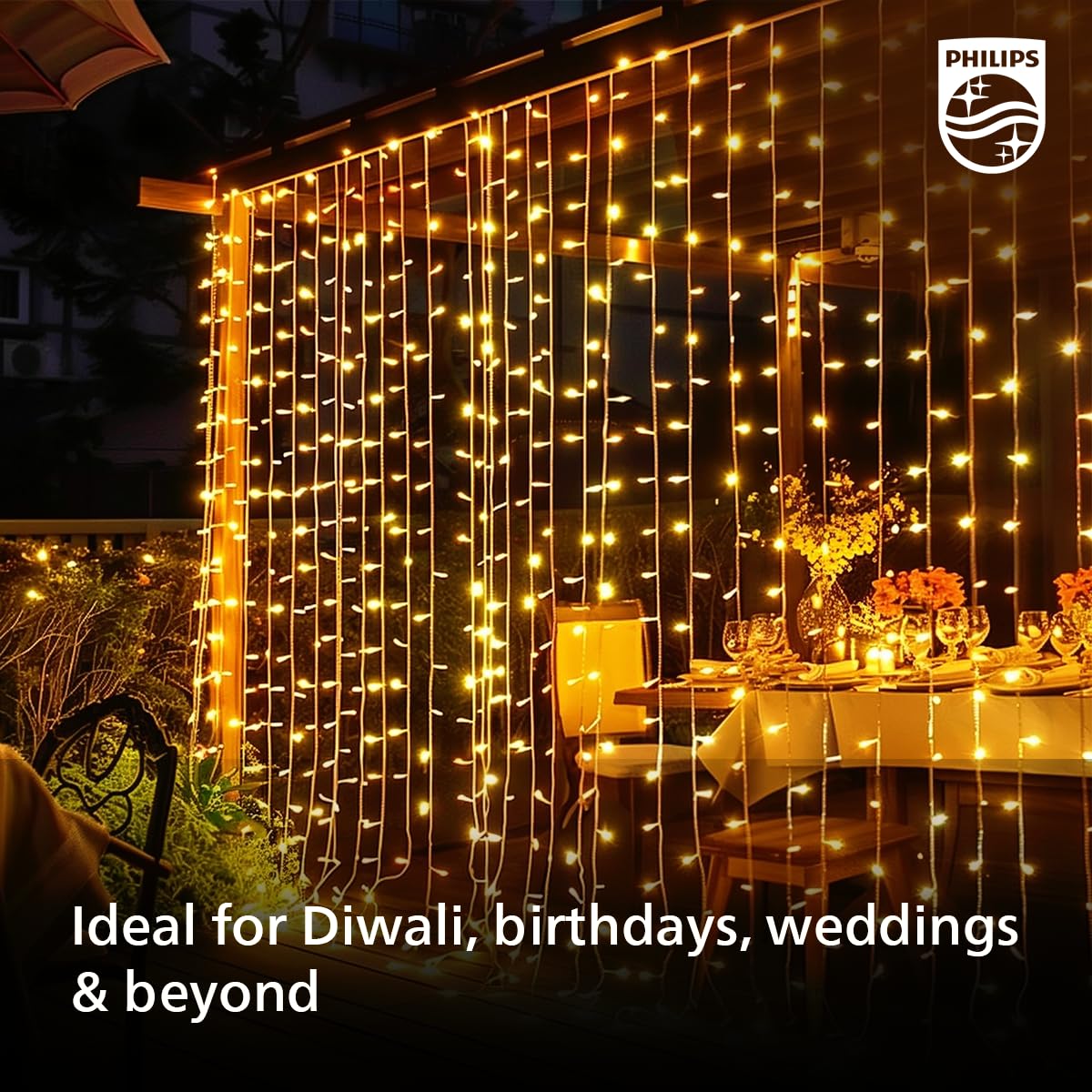 Starlit 12M LED String Light – 72 LEDs Warm White Decorative Lights For Festivals & Home Decor