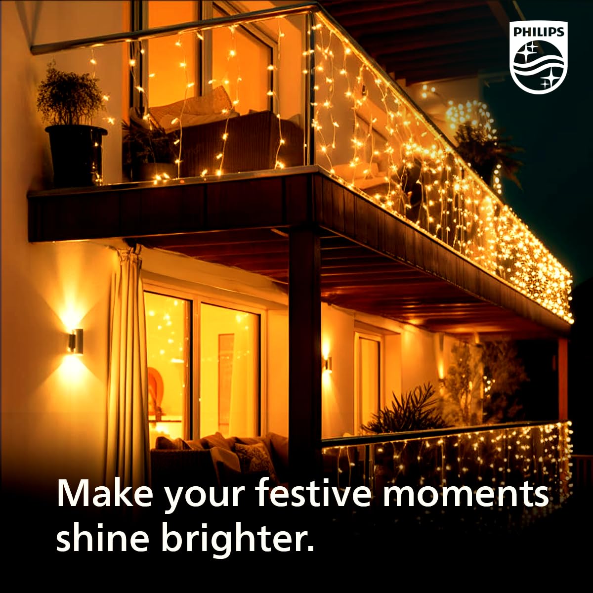 Starlit 12M LED String Light – 72 LEDs Warm White Decorative Lights For Festivals & Home Decor