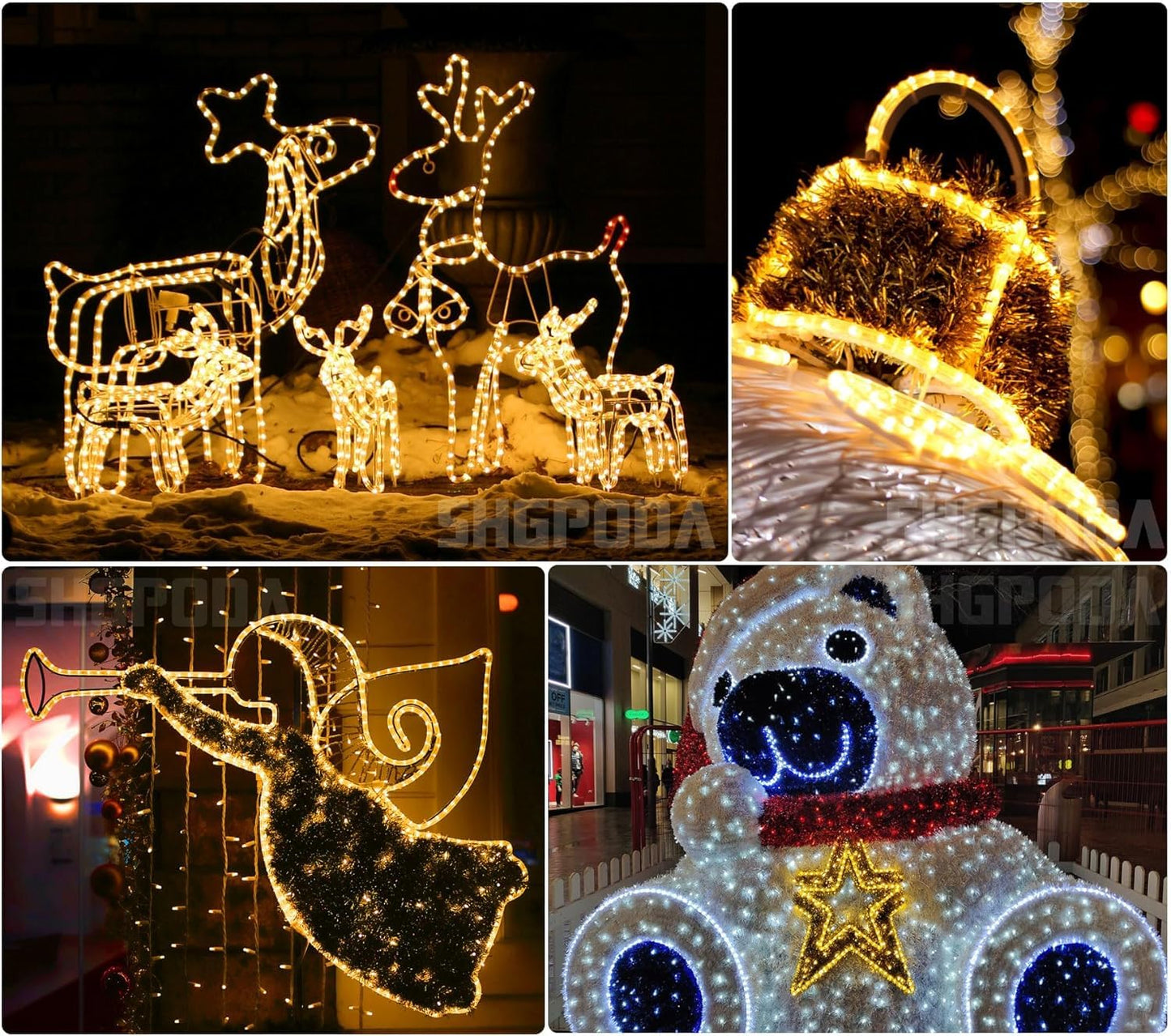 30M LED Rope Light – Waterproof Warm White Decorative Lights For Home, Ceiling, Diwali & Party Decoration