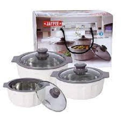 Hongyuan 4 Pcs Stainless Steel Hotpot Set – Insulated Food Warmer Casserole Set