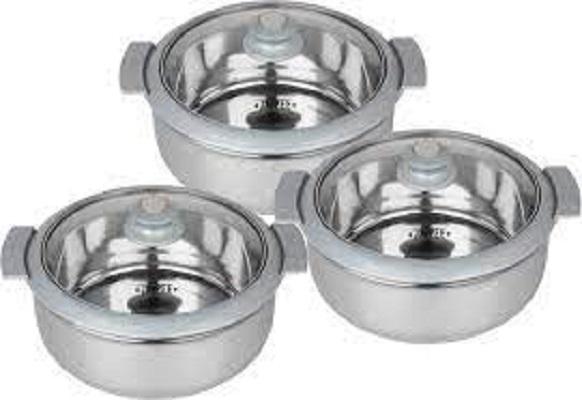Hongyuan 4 Pcs Stainless Steel Hotpot Set – Insulated Food Warmer Casserole Set