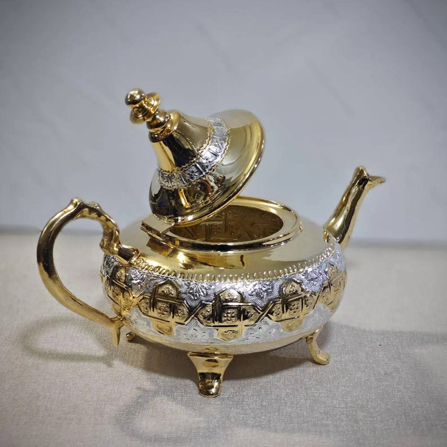 2026 Vintage Handmade Moroccan Tea & Coffee Pot | Eco-Friendly Elegant Silver Luxury Teapot Set