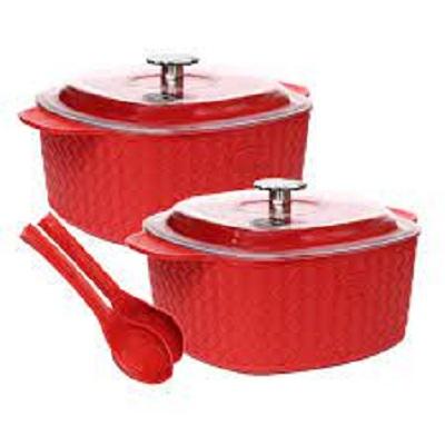 Hongyuan 4 Pcs Stainless Steel Hotpot Set – Insulated Food Warmer Casserole Set