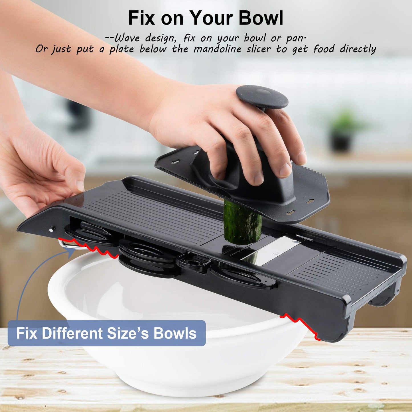 Handheld Mandolin Slicer – Multi-Blade Vegetable Chopper, Cutter & Grater for Kitchen
