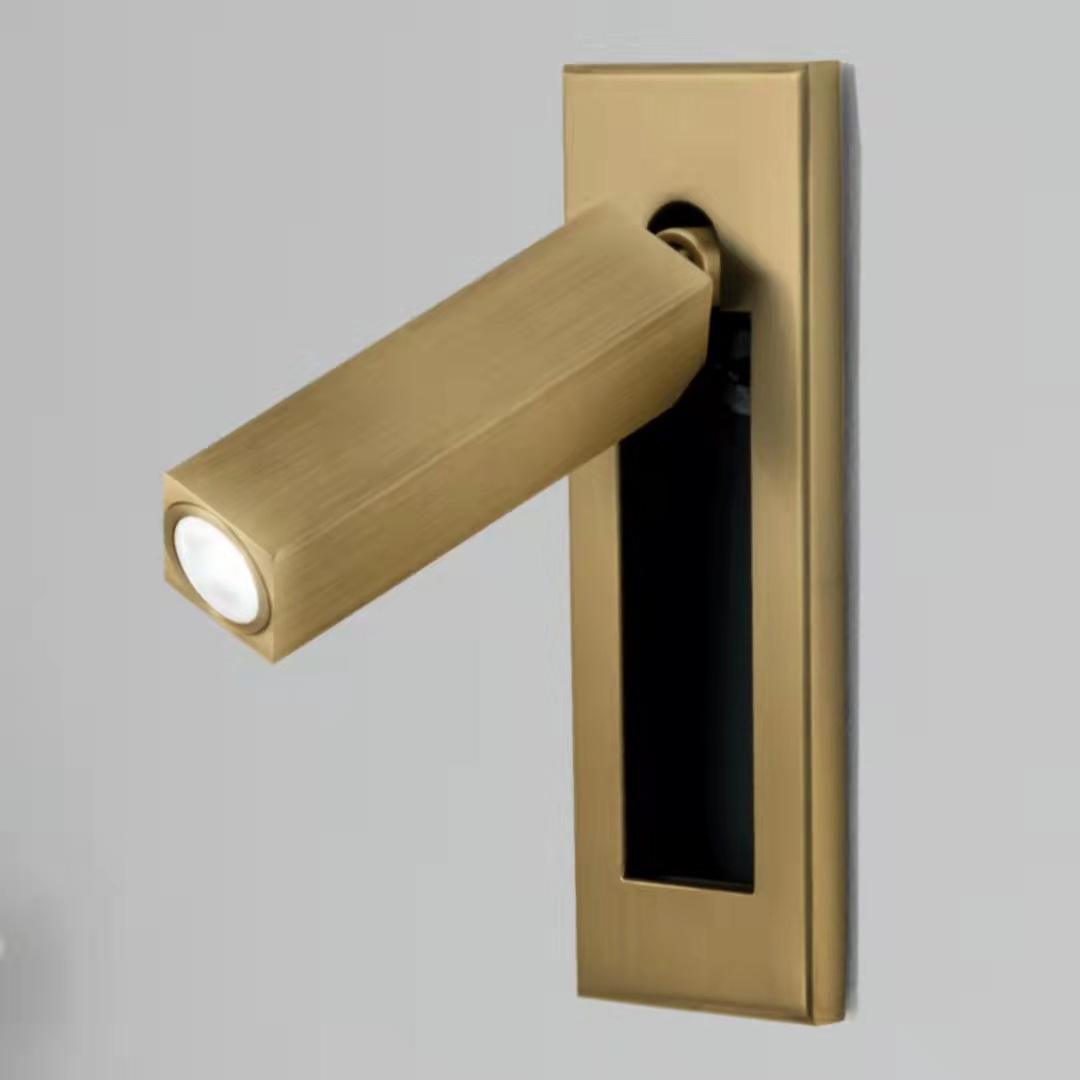 3W LED Rotatable Wall Lamp – Modern Embedded Reading Light For Bedroom & Hotel Rooms
