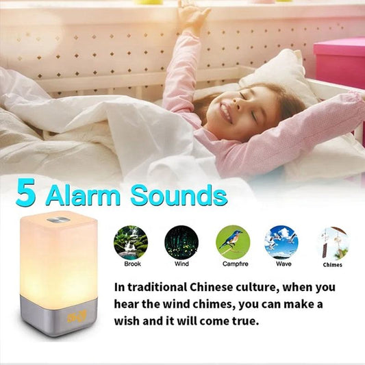 2026 Best Selling Sunrise Alarm Clock | Nature Sound Wake-Up Alarm With Snooze & LED Night Light | Digital Table Clock For Bedroom