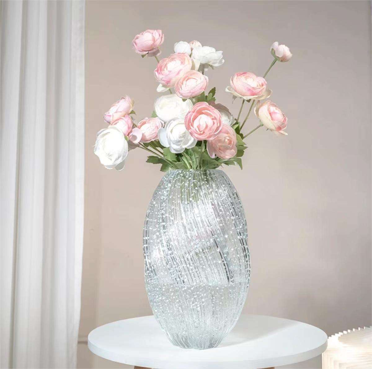 Luminous Hydroponic Glass Vase – Decorative Water Flower Table Vase For Home Decor