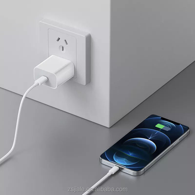 Original 20W USB-C Wall Charger With EU Plug & PD Fast Charging Cable For iPhone 12–16 Pro Max