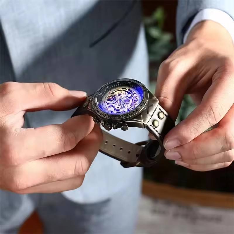 FNGEEN A275 Luxury Men’s Automatic Mechanical Watch – Retro Waterproof Business Wristwatch