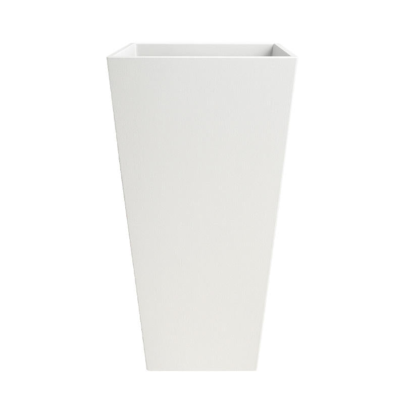 Gift White Plastic Flower Pots With Blooming Flowers – Decorative Planter For Housewarming & Birthday