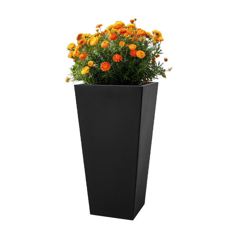 Gift White Plastic Flower Pots With Blooming Flowers – Decorative Planter For Housewarming & Birthday