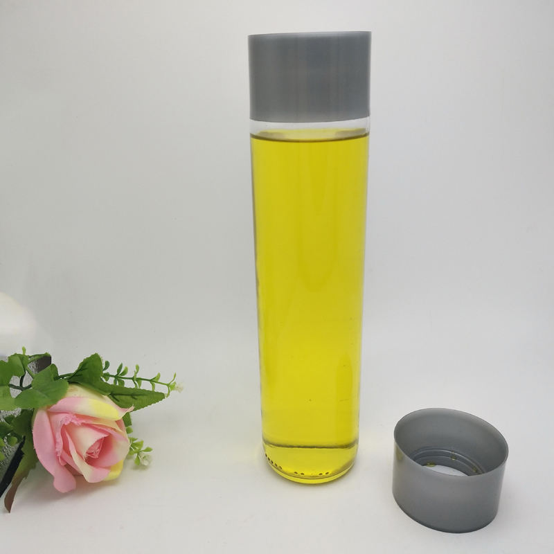 Voss Style Glass Water Bottle – Straight Side Cylinder Mineral Water Bottle With Cap