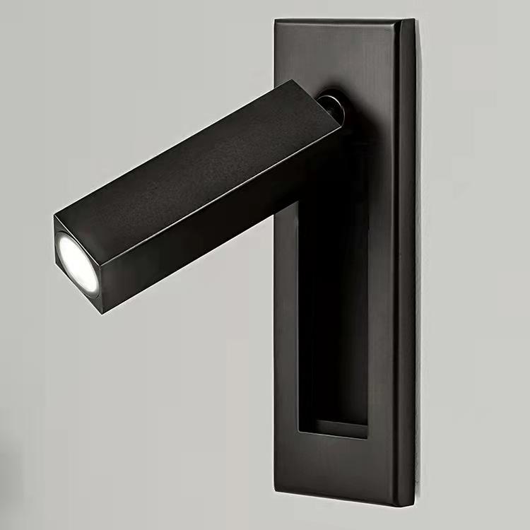 3W LED Rotatable Wall Lamp – Modern Embedded Reading Light For Bedroom & Hotel Rooms