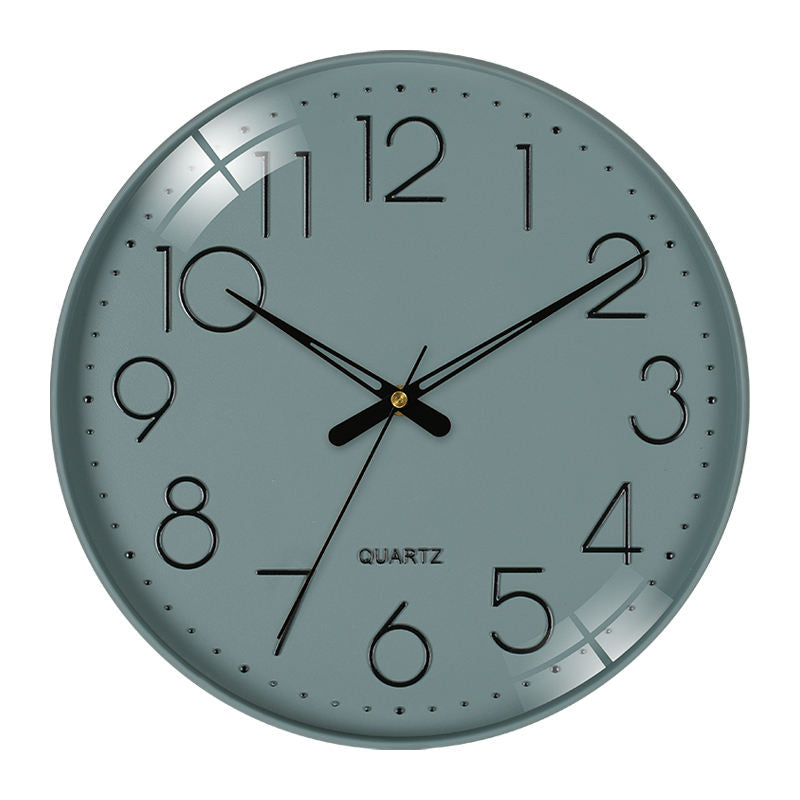 Custom 12-Inch Silent Quartz Wall Clock – Simple 3D Plastic Decorative Promotional Clock