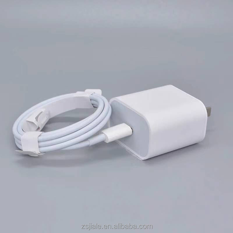 Original 20W USB-C Wall Charger With EU Plug & PD Fast Charging Cable For iPhone 12–16 Pro Max