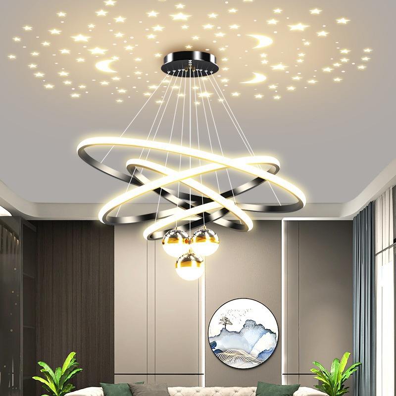 Modern Minimalist LED Pendant Light – Nordic Starry Sky Chandelier For Living, Dining & Bedroom