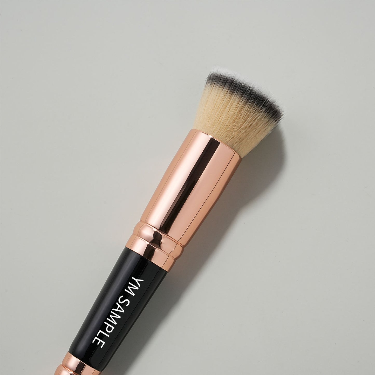 Luxury 2-in-1 Vegan Double Ended Makeup Brush – Custom Logo Rose Gold Brush Set