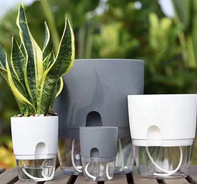 Automatic Self-Watering Plant Pots – Durable Plastic Flower Pots for Home & Garden