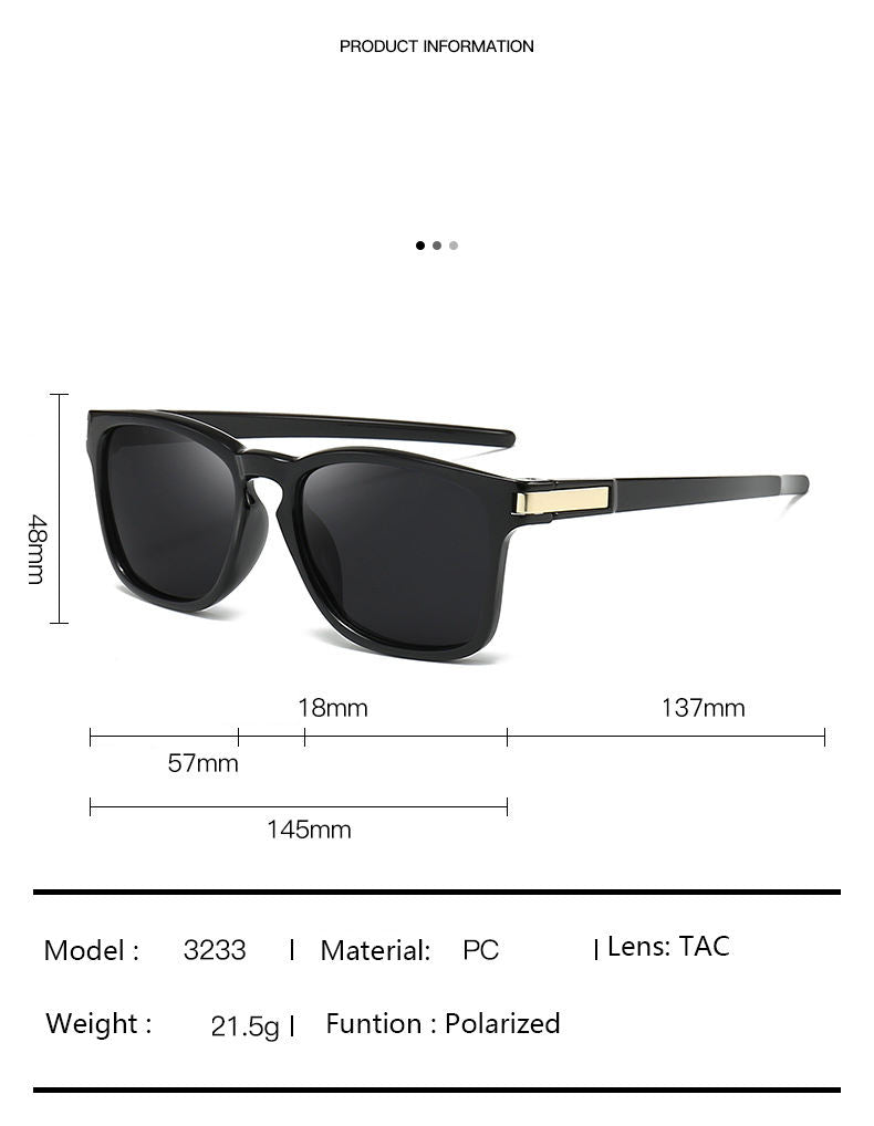 Fashion Square Retro Sunglasses – Photochromic Polarized Cycling Glasses For Men