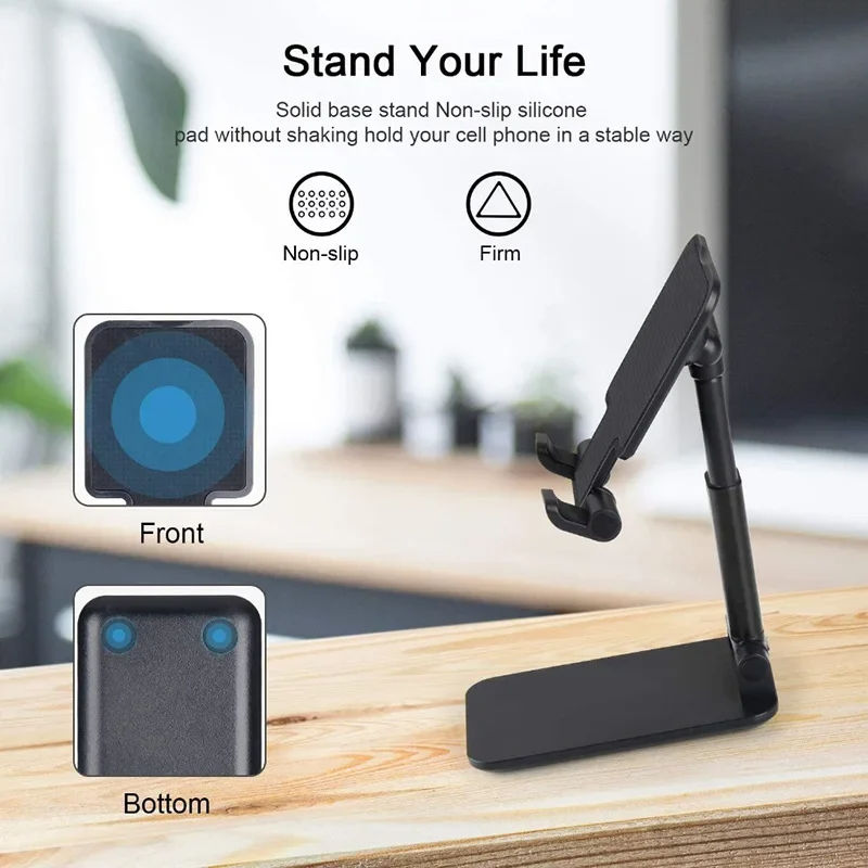 Foldable Plastic Mobile Phone Holder – Portable Desk Stand For Smartphones