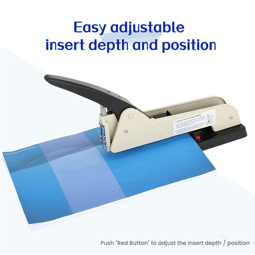 Heavy Duty Long Arm Metal Stapler – Industrial Manual Stapler For Large Paper & Notebooks