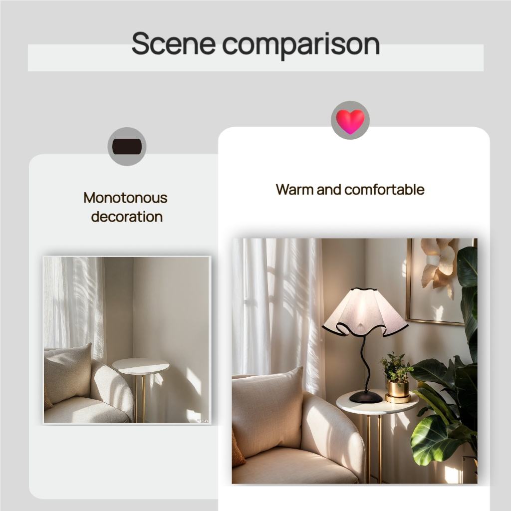 Modern Minimalist Bedside Table Lamp – Warm LED Night Light For Home Decor