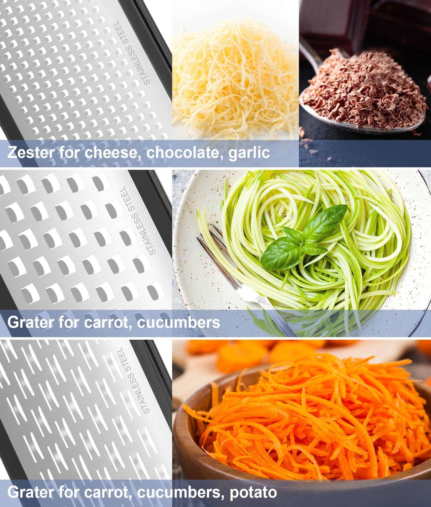 Handheld Mandolin Slicer – Multi-Blade Vegetable Chopper, Cutter & Grater for Kitchen