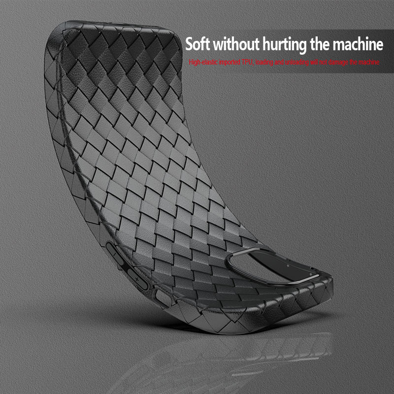 Factory Luxury Woven Pattern Soft Phone Case For iPhone 16/15/14/13/12 Pro Max – Lightweight & High Quality