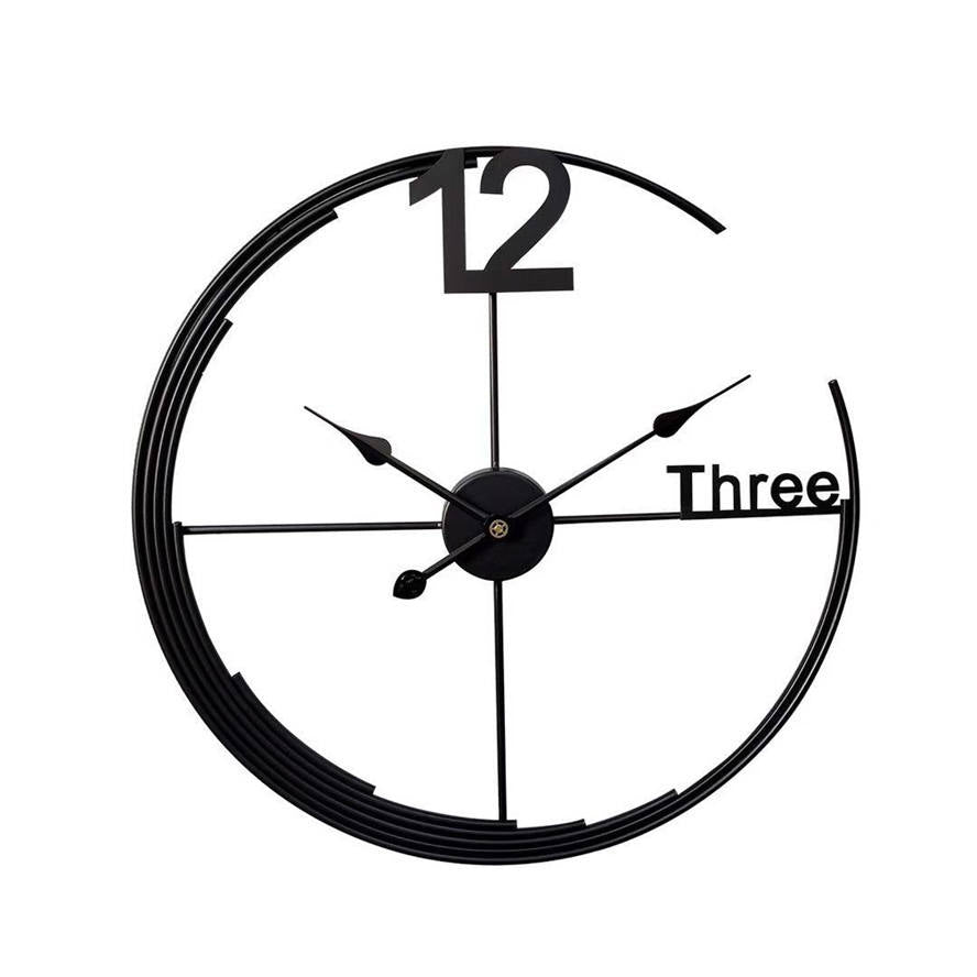 Nordic Luxury Metal Wall Clock – Unique Design Home Decoration Timepiece