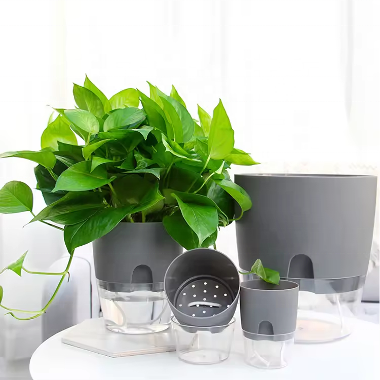 Automatic Self-Watering Plant Pots – Durable Plastic Flower Pots for Home & Garden