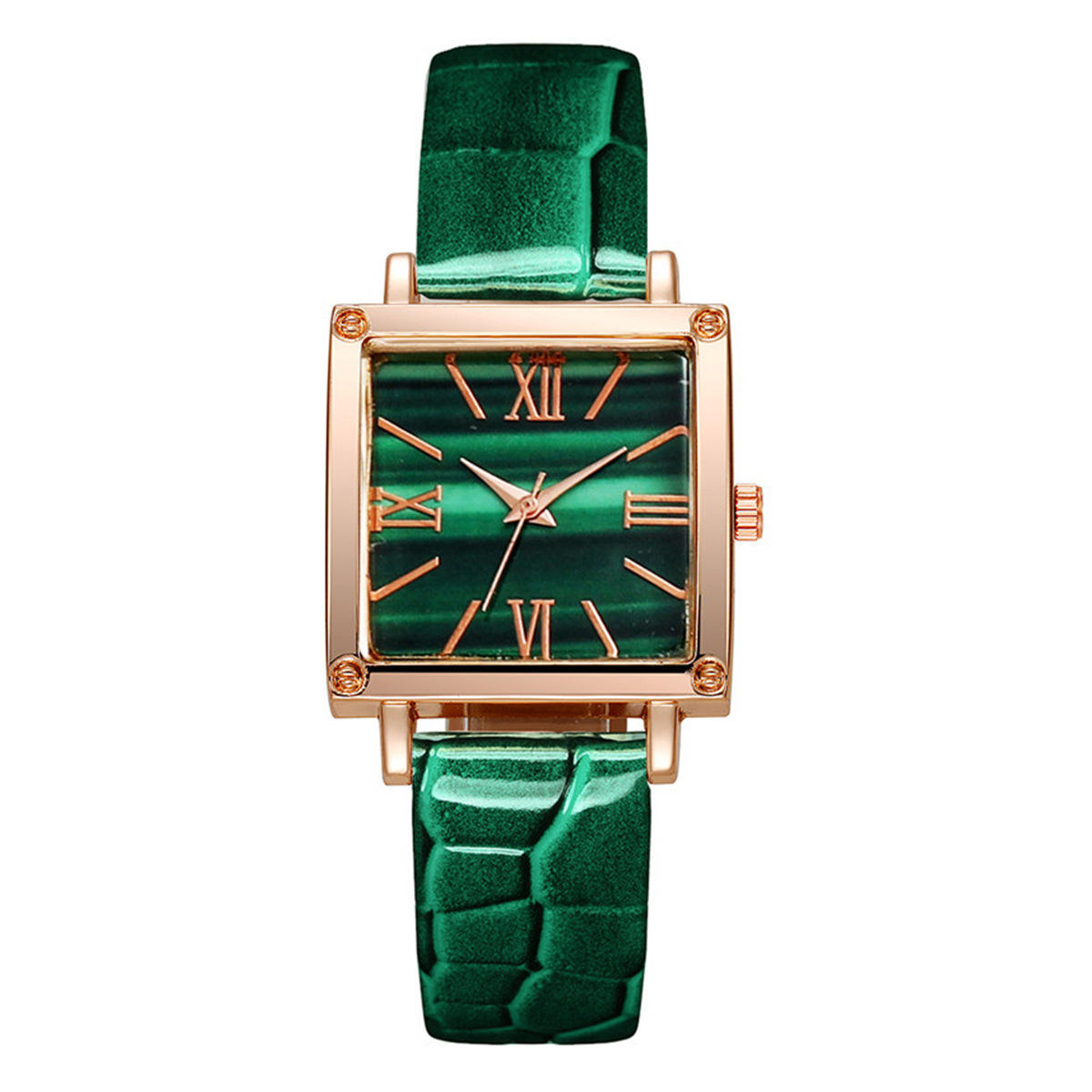 Popular 5PCS Women’s Quartz Watch Set – Square Case Fashion Jewelry Accessories
