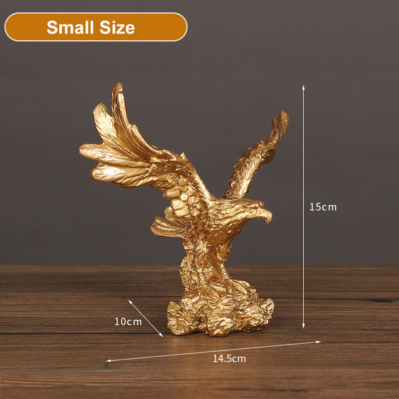 Luxury Gold Eagle Resin Sculpture – Modern Table Ornament For Home Decoration
