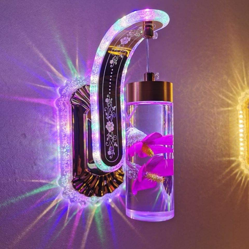 12W LED Indoor Wall Lamp – Real Flower Decorative Light For Bedroom, Living Room & Stairs