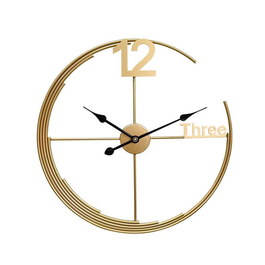 Nordic Luxury Metal Wall Clock – Unique Design Home Decoration Timepiece
