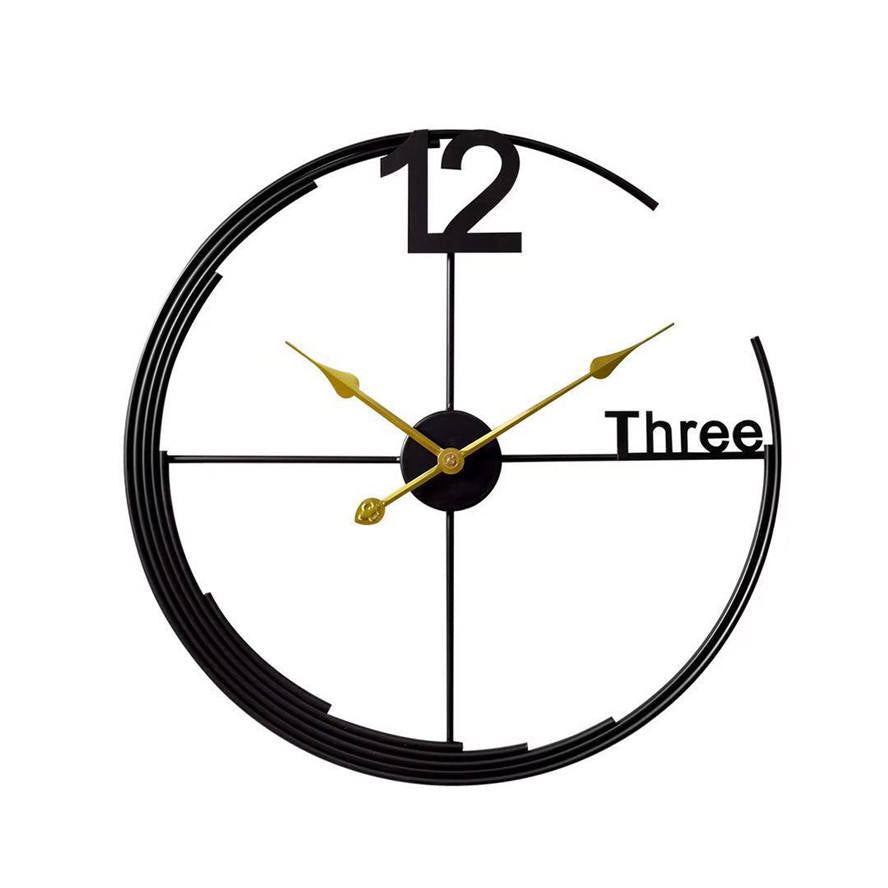 Nordic Luxury Metal Wall Clock – Unique Design Home Decoration Timepiece