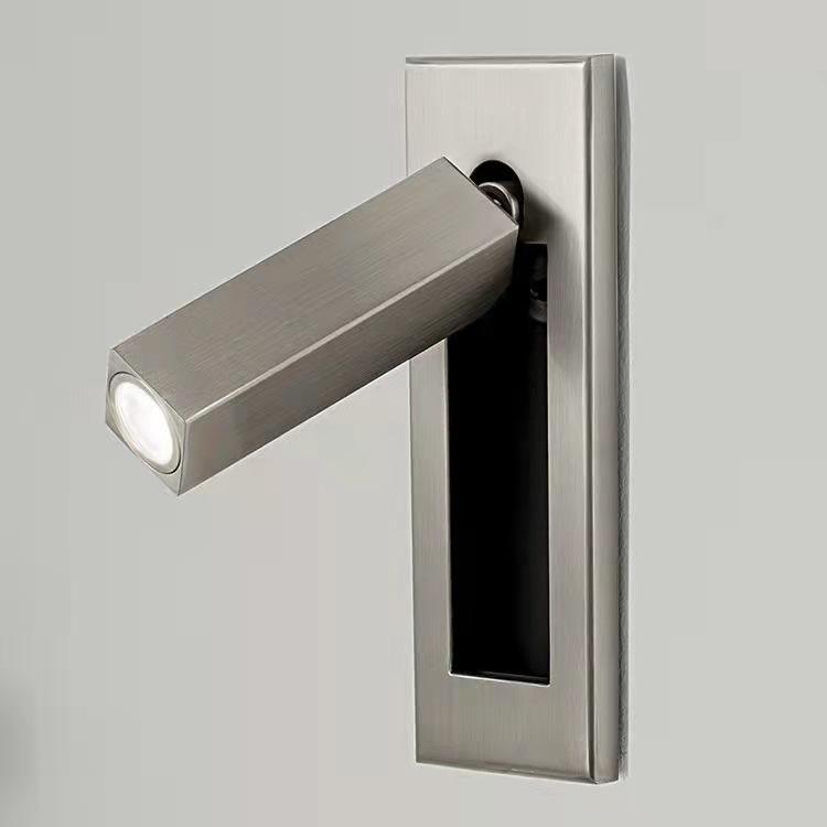 3W LED Rotatable Wall Lamp – Modern Embedded Reading Light For Bedroom & Hotel Rooms