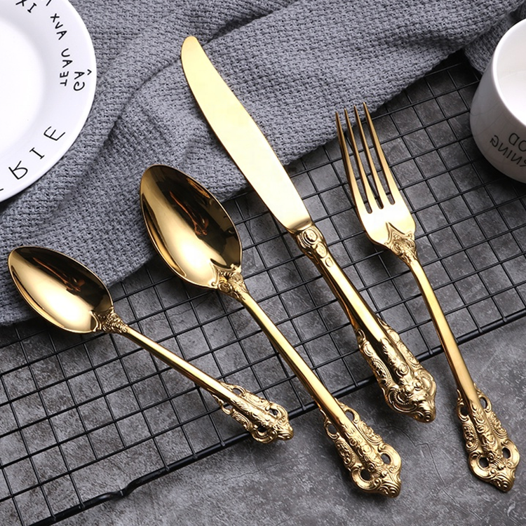 Luxury Metal Tableware Set – Modern Eco-Friendly & Durable Design for Weddings & Parties