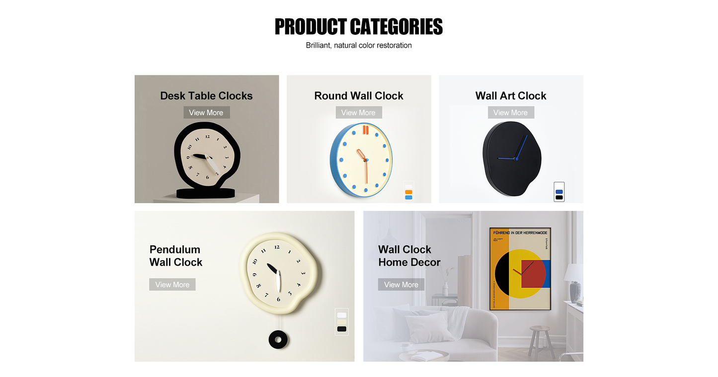 Modern Silent Wall Clock – Custom Home Decorative Clock For Kitchen & Living Room