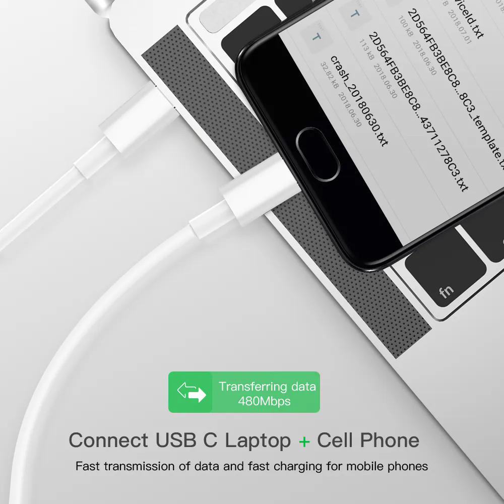 Factory Wholesale Type-C To Type-C Charger Cable – 3A Fast Charging & Data Cable For iPhone, Car & Mobile Use