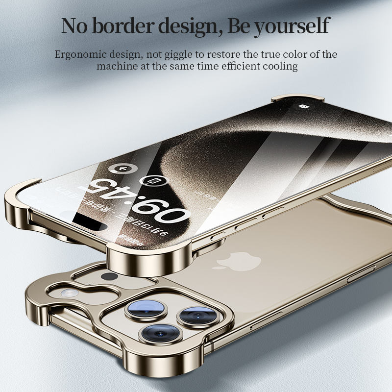 Ultra-Thin Aluminum Alloy Frame Lens Protector Cover For iPhone 12–17 Pro Max – New Design