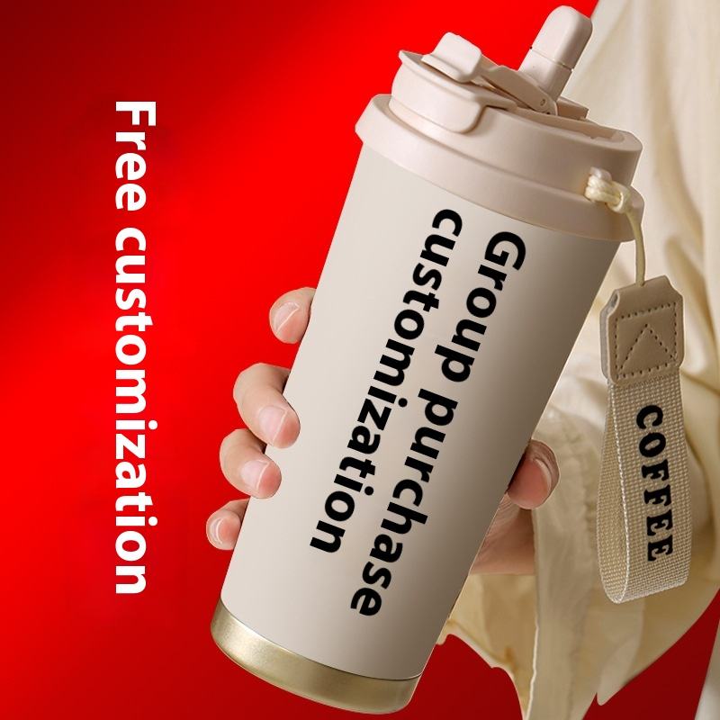 500ML Stainless Steel Thermos Cup – Vacuum Insulated Coffee Tumbler With Straw & Custom Logo