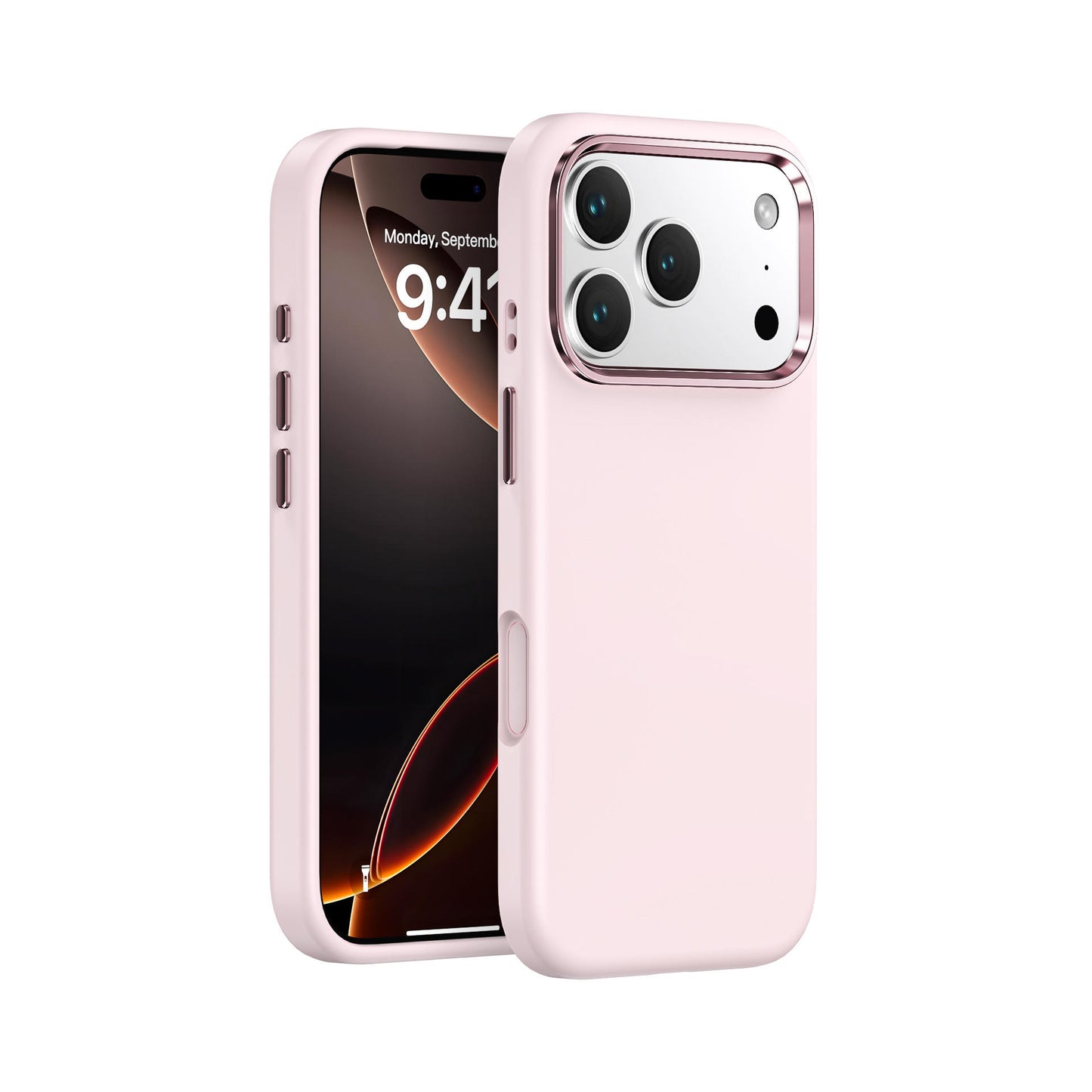 2025 New iPhone 17 Air & Pro Max Case – Metal Frame Liquid Silicone Mobile Cover