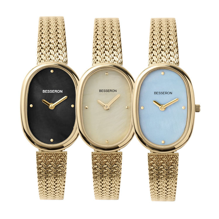 Women’s Slim Quartz Watch – Shiny Stainless Steel Waterproof Ladies Jewelry Wristwatch
