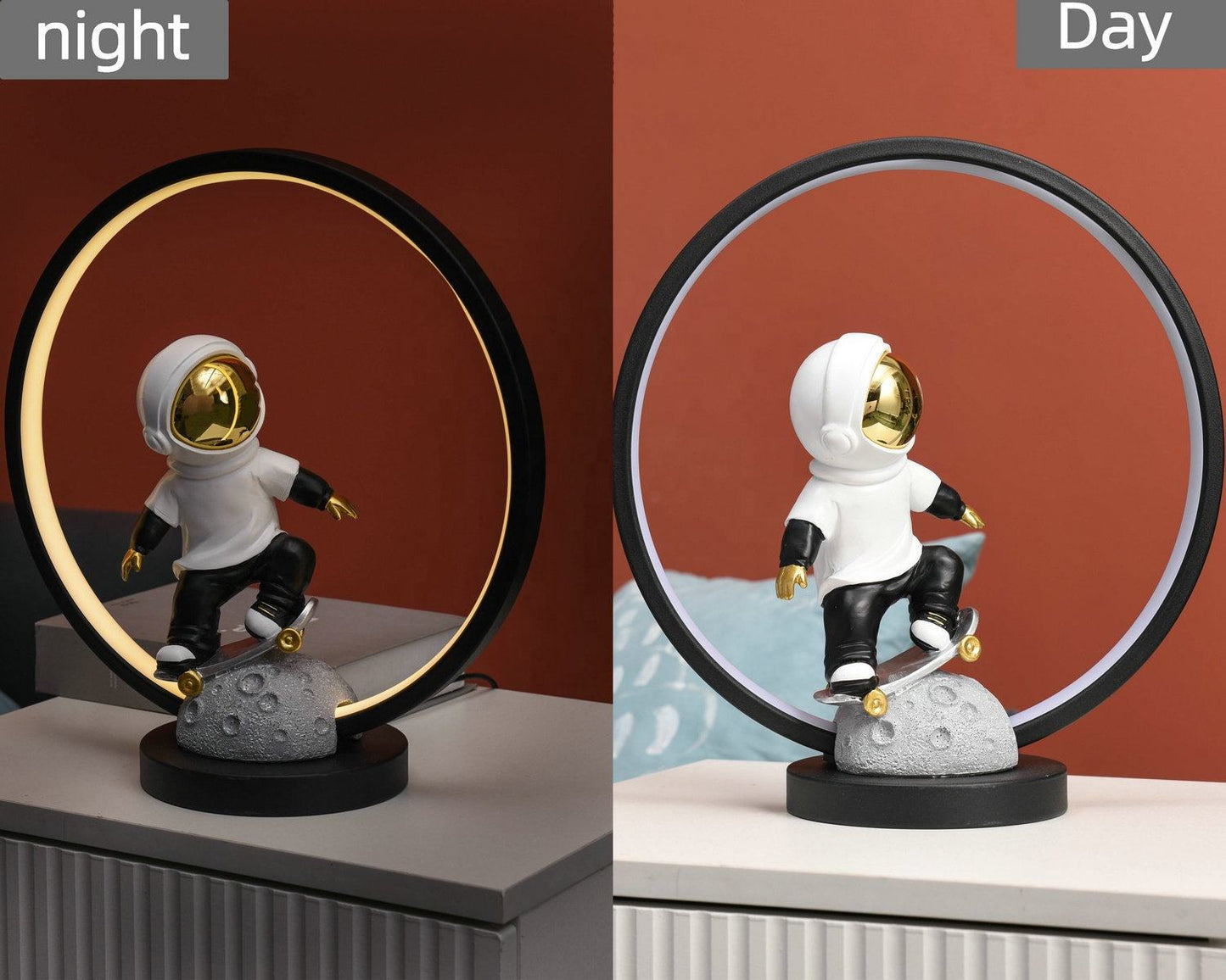 USB Astronaut Night Light – 3D Resin Space Man LED Table Lamp Home Decor (3pcs MOQ)